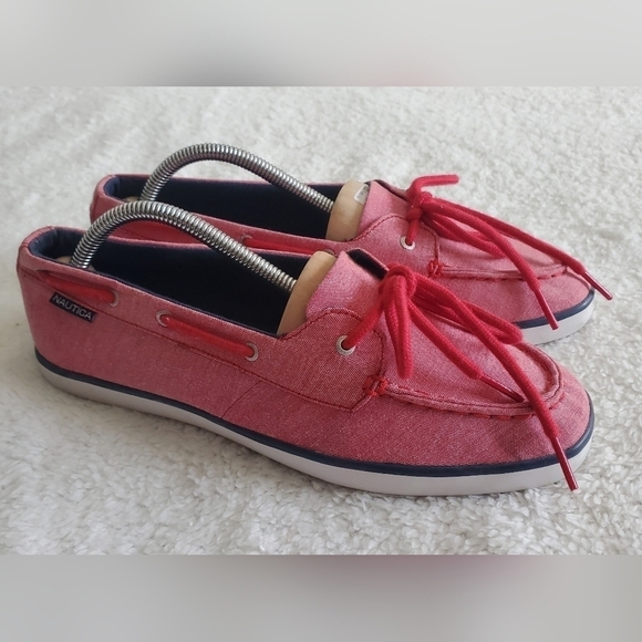 Bundle Only: Nautical Boat Shoes, Red, Women's size 9 - Picture 1 of 12